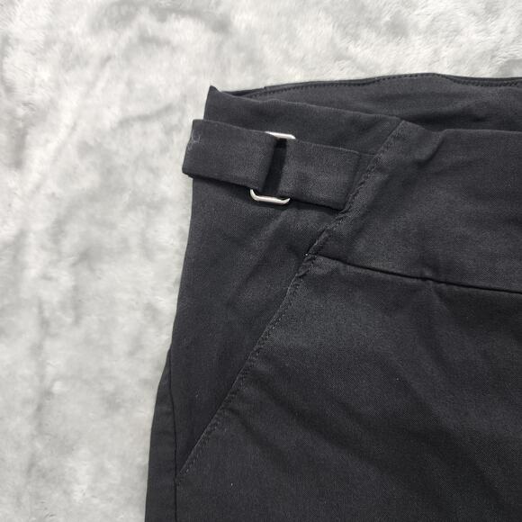 Maurices Pants Womens M Black Pull On Buckle Detail Bengaline Skinny Crop Capri - Picture 3 of 14